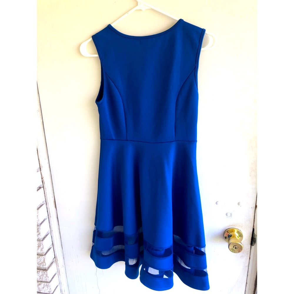 Blue mesh dress